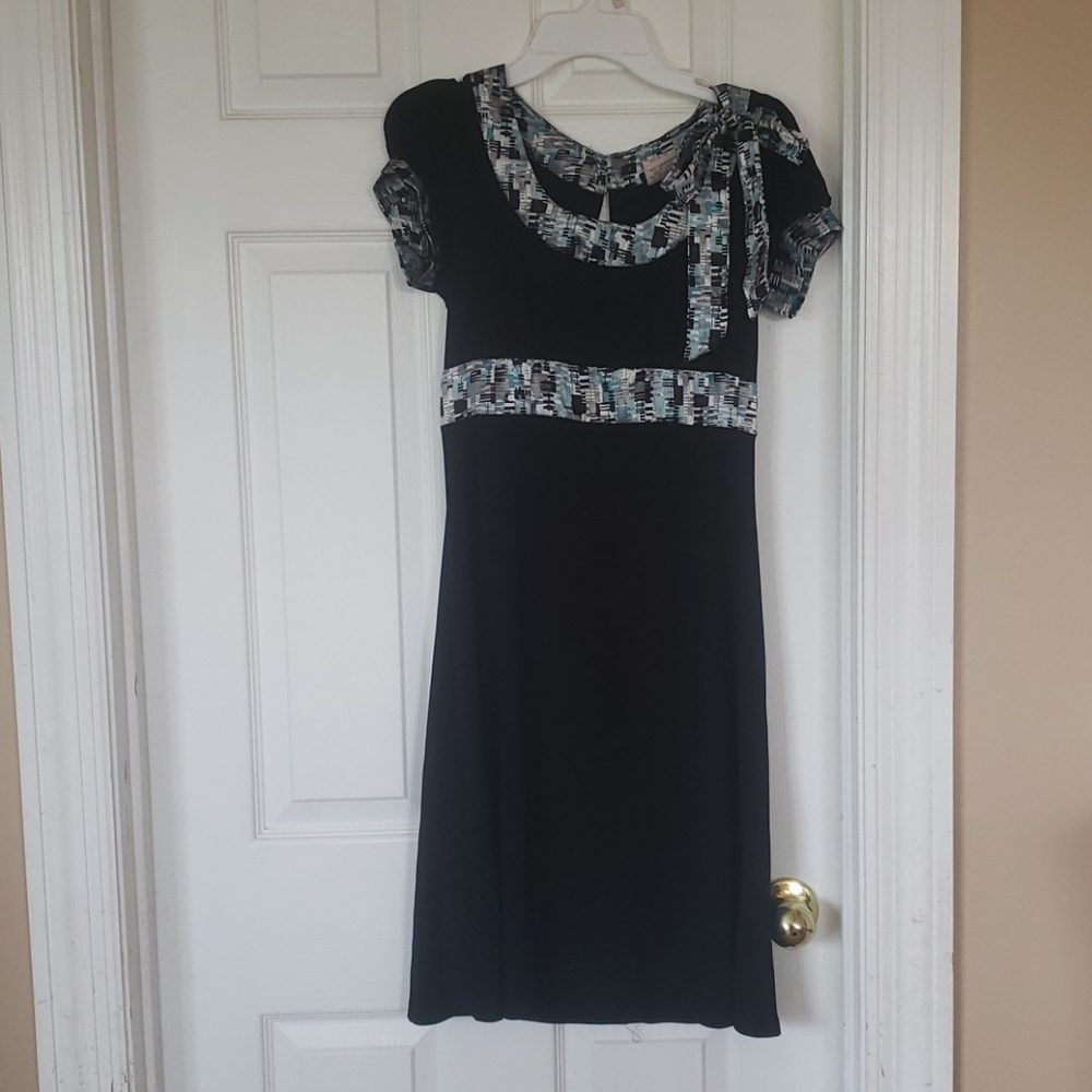 Black dress with trim